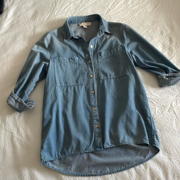 Michael Kors Button Down Chambray Top - Picture 6 of 6